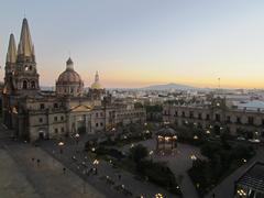 Cityscape of Guadalajara, Jalisco, Mexico with notable buildings and skyline