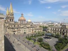 Guadalajara cityscape view with historical and modern buildings