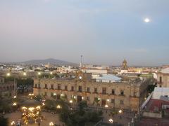 Guadalajara cityscape with historical buildings and blue sky