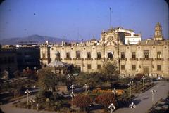 Jalisco state capitol building with plaza, 1948