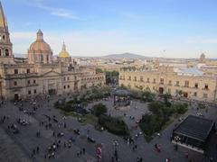 Guadalajara cityscape with historic buildings and cathedral