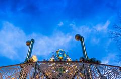 Blue Hour at Tivoli amusement park in Copenhagen