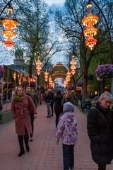 Blue Hour at Tivoli amusement park