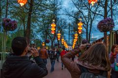 Blue Hour at Tivoli Gardens in Copenhagen