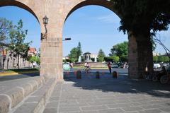 View towards Las Tarascas Fountain from Morelia Aqueduct