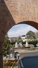 Acueducto y fuente de Morelia in Mexico