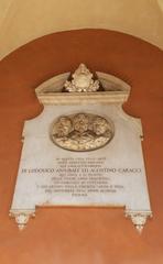 monument in front of the Pinacoteca di Bologna