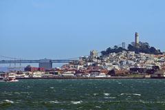 Bay Bridge and Coit Tower in San Francisco