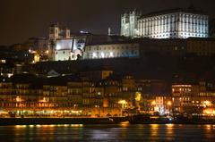 ribeira porto panorama night view