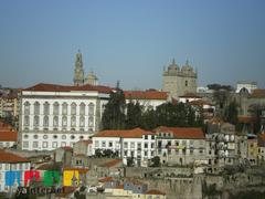 view of historic center of Porto from Vila Nova de Gaia