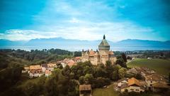 aerial view of a cultural property of national significance in Switzerland