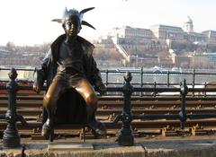 Statue of Little Princess on the bank of Danube river