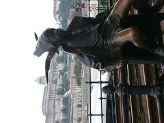 Little Princess statue in Budapest along the Danube