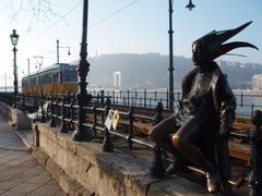 Panoramic view of Duna korzó along the Danube River in Budapest