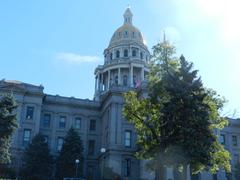 Breast Cancer Awareness Ribbon on Colorado Capitol