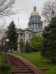 Colorado State Capitol Building in snow