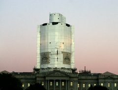 Colorado state capitol during construction on its rotunda in September 2013