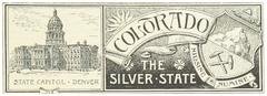 1891 map of Colorado, labeled The Silver State