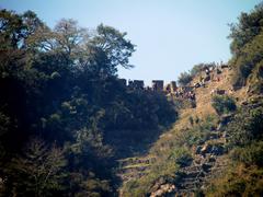 Sun Gate at Machu Picchu with scenic mountain view