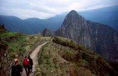 Descent to Machu Picchu from Inti Punku on the Inca Trail