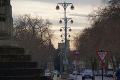 view south along St Giles with the Martyrs' Memorial in the centre left