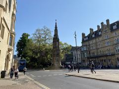 Martyrs' Memorial tall stone monument in Oxford, England