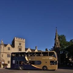 Stagecoach bus on route S3 turning in Oxford