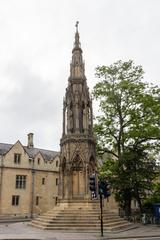 historical buildings in Oxford during a street fair 2024