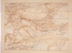 Historical map illustrating campaigns on the North-west Frontier in 1912