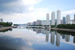 Eastern side of Shing Mun River from Lek Yuen Bridge