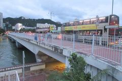 Shatin, Hong Kong evening skyline in September 2019