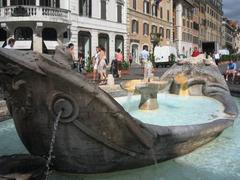 Barcaccia Boat Fountain in Rome