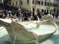 Barcaccia fountain at Piazza di Spagna