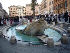 Barcaccia Fountain at Piazza di Spagna, Rome