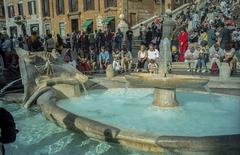 Fontana della Barcaccia at Spanish Steps in Rome