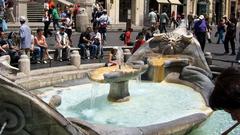 Pantheon in Rome during daytime with tourists