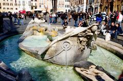 Fontana di Barcaccia at Piazza di Spagna in Rome