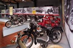 Post-war Bolognese motorcycles exhibition setup