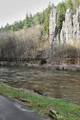 Ohře River near Svatošské Rocks in winter 2024