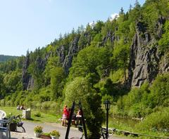 Svatošské skály National Monument of Nature on left bank of the Ohře River