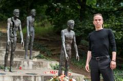 Ivan Bartoš at the memorial for victims of communism in Újezd