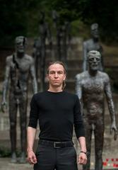 Ivan Bartoš at the memorial to the victims of communism in Újezd