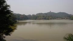 Scenic view of the western side of the main lake at Lu Hu Park