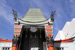 Grauman's Chinese Theatre facade at night