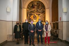 Emiliano García-Page attending Palm Sunday Mass in Toledo Cathedral