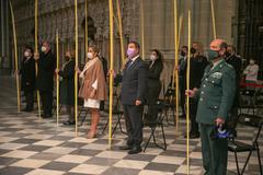 President Emiliano García-Page attending Palm Sunday Mass in Toledo Cathedral, March 28, 2021