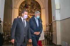 President Emiliano García-Page attending Palm Sunday Mass in Toledo Cathedral