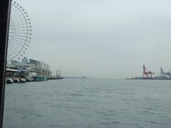 Ajikawa River mouth view from a municipal ferry in May 2004