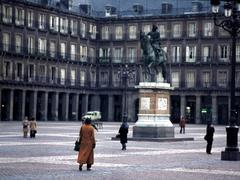 Madrid cityscape in January 1978