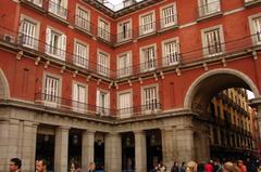 Panoramic view of the Royal Palace of Madrid and Almudena Cathedral